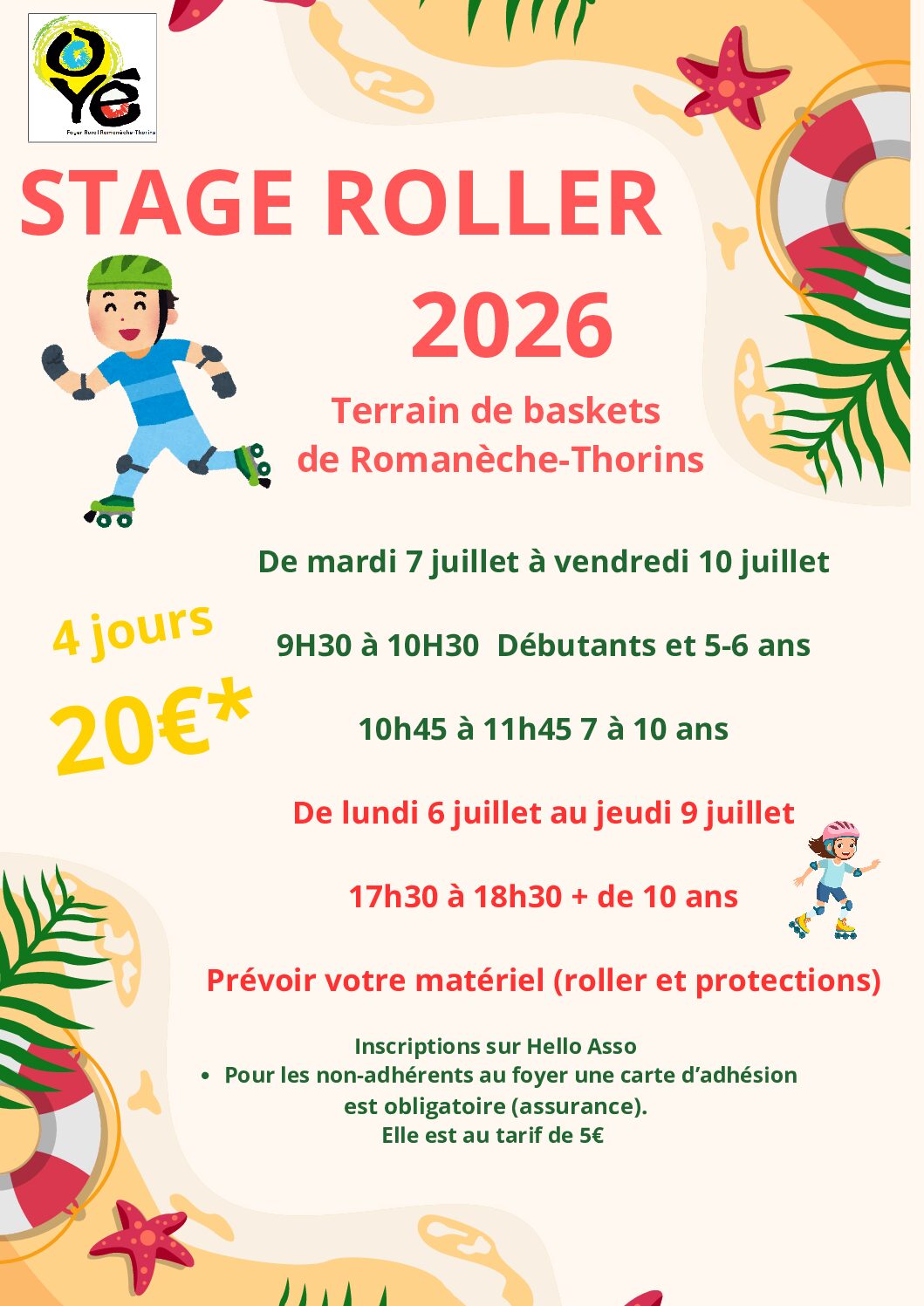 Stage Roller – été 2026